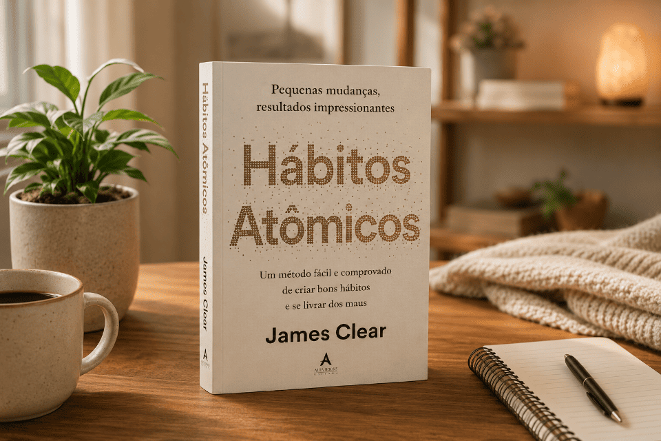 Imagem do livro Hábitos Atômicos que eu indico para ajudar a sair do sedentarismo.