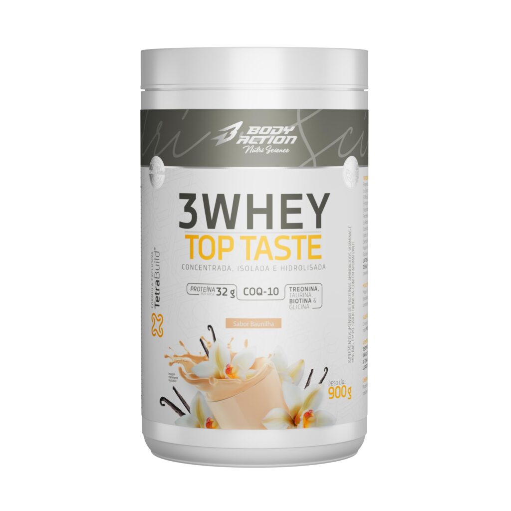 3 Whey Top Taste Body Action, o  melhor whey protein concentrado.