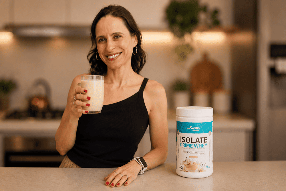 Foto mostrando o melhor whey protein custo benef&iacute;cio que eu testei.